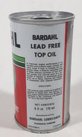 Vintage World Famous Bardahl Top Oil Valve Lubricant Lead Free 6 Fl Oz. 170mL 3 7/8" Tall Metal Oil Can FULL