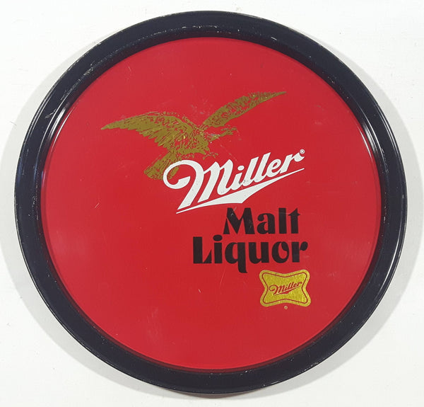 Vintage Miller Malt Liquor Golden Eagle Design 10 3/4" Diameter Round Metal Beverage Serving Tray