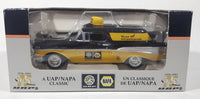 1926 to 2001 A UAP NAPA Classic 75th Anniversary Limited Edition 1957 Chevrolet Wagon Black and Yellow 1/24 Scale Die Cast Toy Car Vehicle Coin Bank New In Box