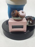 1998 Wesco The Simpsons Homer Simpson With Chocolate Cake and Donuts 9 1/2" Tall Talking Alarm Clock