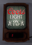 Vintage 1981 Adolph Coors Light On Tap Beer Light Up Electric 11" x 16" Digital Clock Wall Sign