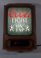 Vintage 1981 Adolph Coors Light On Tap Beer Light Up Electric 11" x 16" Digital Clock Wall Sign