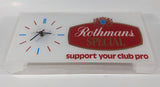 Vintage Rothman's Special Cigarettes "Support Your Club Pro" 9" x 18" Golf Club Acrylic Advertising Clock Sign