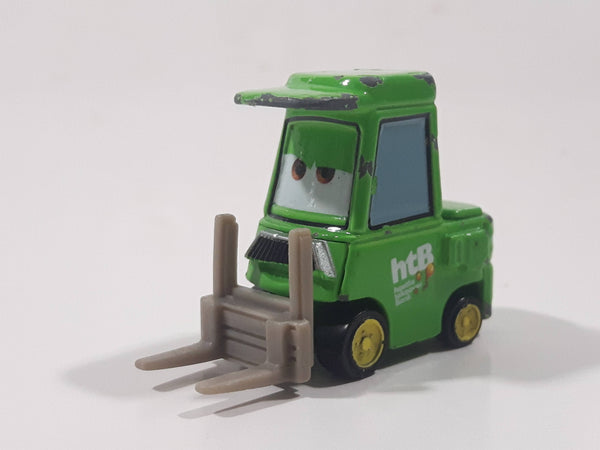 Disney Pixar Cars Fork Lift HTB Hostile Takeover Bank Green Miniature Die Cast Toy Car Vehicle