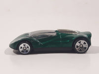 1999 Hot Wheels Double Cross Metalflake Dark Green Die Cast Toy Car Vehicle McDonald's Happy Meal 9/16