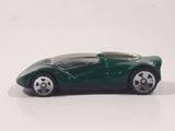 1999 Hot Wheels Double Cross Metalflake Dark Green Die Cast Toy Car Vehicle McDonald's Happy Meal 9/16