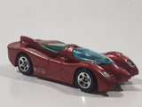 1995 Hot Wheels Power Pistons Dark Red Die Cast Toy Race Car Vehicle