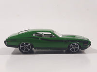 2012 Hot Wheels Muscle Mania Ford '72 Ford Gran Torino Sport Green Die Cast Toy Muscle Car Vehicle