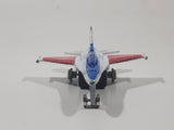 USAF F-16 Fighter Jet Red White Blue Pullback Motorized Friction Die Cast Toy Car Vehicle