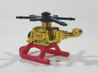1996 McDonald's LGT Galoob Micro Machines Evac Helicopter Gold Chrome Die Cast Toy Aircraft