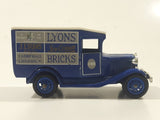 Lledo Days Gone 1934 Ford Model A Van Lyons Ice Cream Bricks Cadby Hall London Blue and White Die Cast Toy Car Vehicle