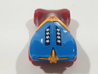 2017 Hot Wheels DC Super Girls Wonder Woman Blue Yellow and Transparent Red Die Cast Toy Car Vehicle