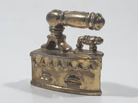 Vintage Miniature Dollhouse Sized 1 1/4" Long Brass Sad Iron 576176