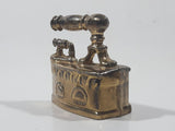 Vintage Miniature Dollhouse Sized 1 3/4" Long Brass Sad Iron