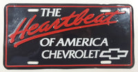 The Heartbeat of America Chevrolet Black Metal Car Vehicle License Plate Tag