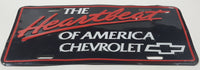 The Heartbeat of America Chevrolet Black Metal Car Vehicle License Plate Tag