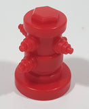 Small Red Plastic 1 3/8" Tall Toy Fire Hydrant