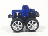 #5 Racing Monster Truck Blue Plastic 2 1/8" Long Toy Car Vehicle