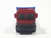 2012 Matchbox City Works Pit King Dump Truck Red and Blue Die Cast Toy Car Vehicle