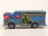 2012 Matchbox EMT Hazard Squad Fire Truck Blue and Grey Die Cast Toy Car Vehicle