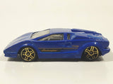 2013 Hot Wheels 25th Anniversary Lamborghini Countach Blue Die Cast Toy Exotic Luxury Car Vehicle