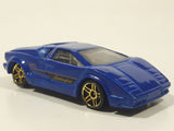 2013 Hot Wheels 25th Anniversary Lamborghini Countach Blue Die Cast Toy Exotic Luxury Car Vehicle