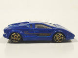 2013 Hot Wheels 25th Anniversary Lamborghini Countach Blue Die Cast Toy Exotic Luxury Car Vehicle