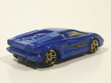 2013 Hot Wheels 25th Anniversary Lamborghini Countach Blue Die Cast Toy Exotic Luxury Car Vehicle