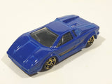 2013 Hot Wheels 25th Anniversary Lamborghini Countach Blue Die Cast Toy Exotic Luxury Car Vehicle