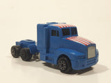 Vintage Novacar 108 Kenworth Semi Truck U.S.A. Flag Blue Plastic Die Cast Toy Car Vehicle