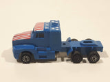 Vintage Novacar 108 Kenworth Semi Truck U.S.A. Flag Blue Plastic Die Cast Toy Car Vehicle