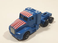 Vintage Novacar 108 Kenworth Semi Truck U.S.A. Flag Blue Plastic Die Cast Toy Car Vehicle