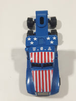 Vintage Novacar 108 Kenworth Semi Truck U.S.A. Flag Blue Plastic Die Cast Toy Car Vehicle