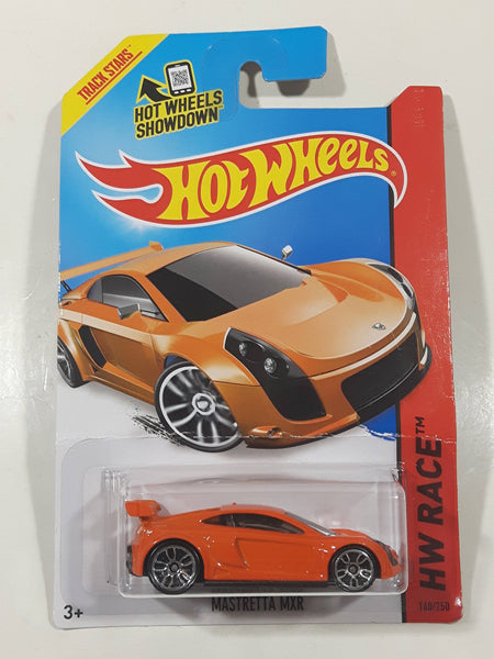 2014 Hot Wheels Mastretta MXR Orange Die Cast Toy Car Vehicle New in Package