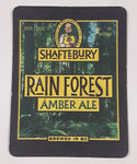 Shaftebury Rain Forest Amber Ale All Natural Brewed in B.C. Canada Paper Beverage Drink Coaster