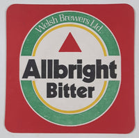 Welsh Brewers Ltd. Allbright Bitter The Most Popular Pint in Wales Paper Beverage Drink Coaster