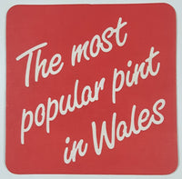 Welsh Brewers Ltd. Allbright Bitter The Most Popular Pint in Wales Paper Beverage Drink Coaster