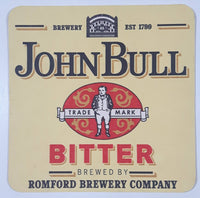 John Bull Bitter Brewed By Romford Brewery Company Paper Beverage Drink Coaster