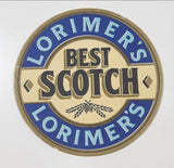 Lorimer's Best Scotch Round Paper Beverage Drink Coaster
