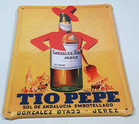Tio Pepe Sherry Sol De Andalucia Embotellado Gonzalez Byass - Jerez 7 1/2" x 11" Tin Metal Sign