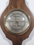 Vintage Tradition Brand Thermometer Barometer Wood Cased Banjo Style Weather Station 54058 Made in Japan