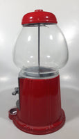 Red Metal and Glass Dome 11 1/2" Tall Gumball Machine Dispenser