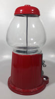 Red Metal and Glass Dome 11 1/2" Tall Gumball Machine Dispenser