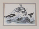 Sue Coleman "The Orca" Painting 4 1/2" x 6 1/2" Art Print in 8 1/2" x 10 1/4" Metal Frame