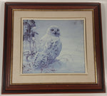 Vintage 1986 Robert Bateman "Snowy Owl With Milkweed" 9" x 10 3/8" Art Print in 15 1/2" x 16 3/4" Frame