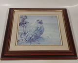 Vintage 1986 Robert Bateman "Snowy Owl With Milkweed" 9" x 10 3/8" Art Print in 15 1/2" x 16 3/4" Frame