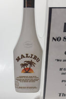 Malibu Caribbean Rum with Coconut Flavoured Liqour Plastic Table Top Advertising Sign