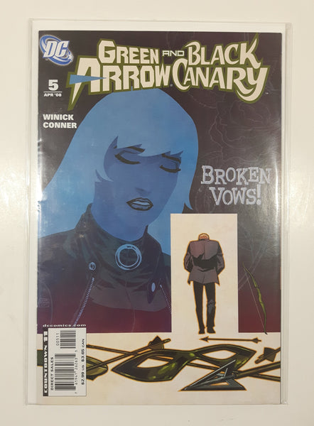 2008 DC Comics Green Arrow  and Black Canary #5 Broken Vows! Comic Book On Board in Bag