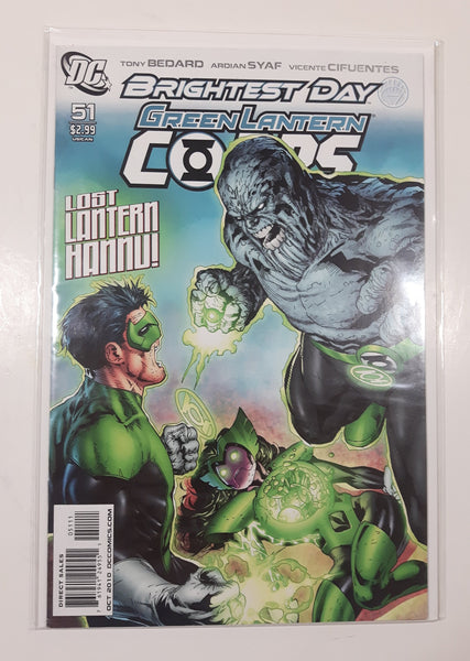 2010 DC Comics Brightest Day Green Lantern Corps #51 Lost Lantern Hannu! Comic Book On Board in Bag