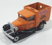 1998 Matchbox Model A Ford Kellogg's Frosted Mini Wheats Cereal Orange Die Cast Toy Classic Antique Car Delivery Vehicle Missing Roof